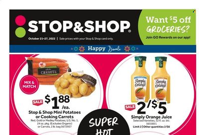 Stop & Shop (NY) Weekly Ad Flyer Specials October 21 to October 27, 2022