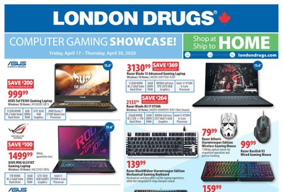 London Drugs Computer Gaming Showcase Flyer April 17 to 30