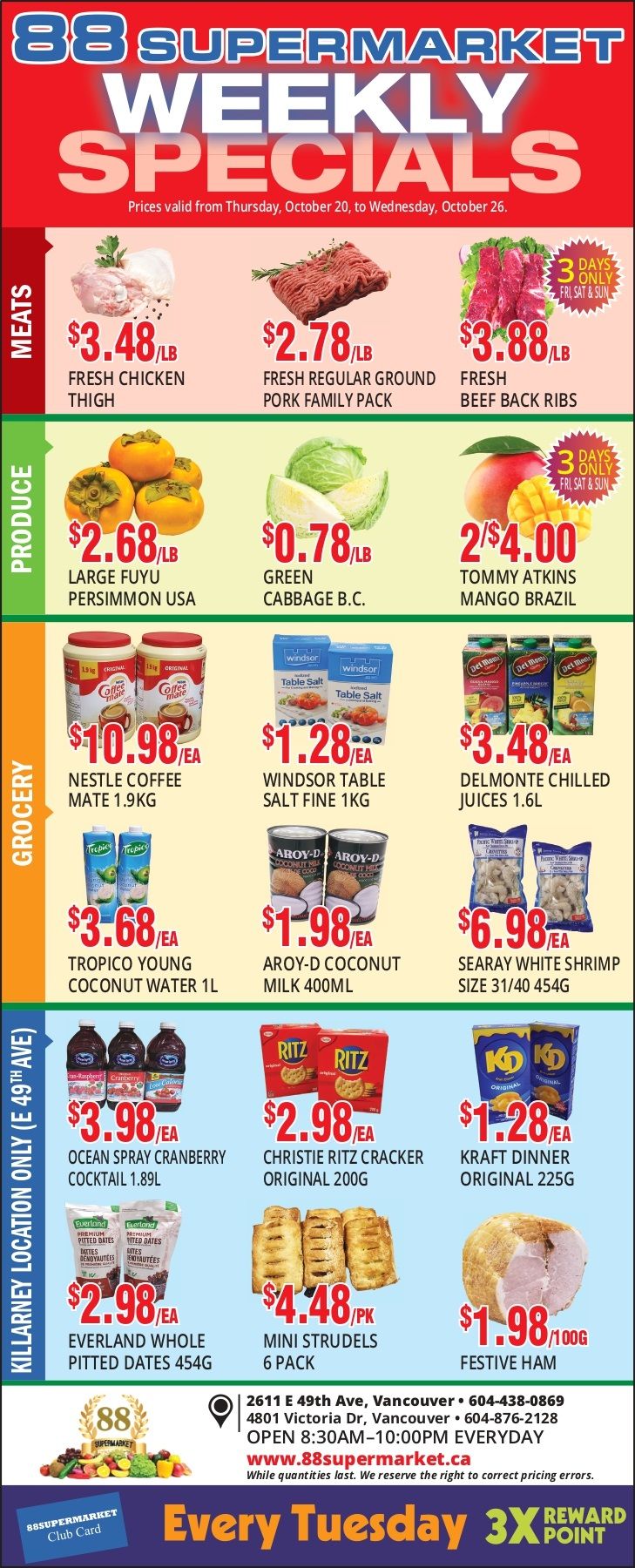 88 Supermarket Flyer October 20 to 26