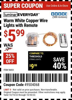 Harbor Freight Weekly Ad Flyer Specials October 19 to October 30, 2022