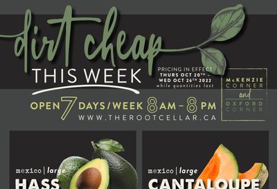 The Root Cellar Flyer October 20 to 26