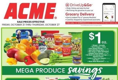 ACME (DE, NJ, NY, PA) Weekly Ad Flyer Specials October 21 to October 27, 2022