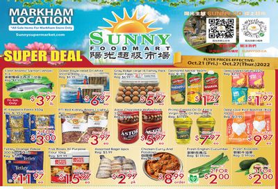 Sunny Foodmart (Markham) Flyer October 21 to 27