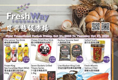 FreshWay Foodmart Flyer October 21 to 27