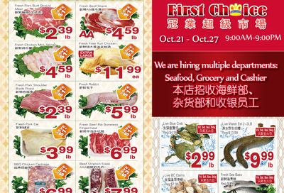 First Choice Supermarket Flyer October 21 to 27
