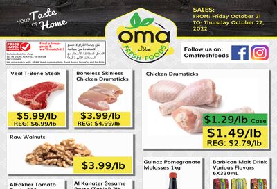 Oma Fresh Foods Flyer October 21 to 27