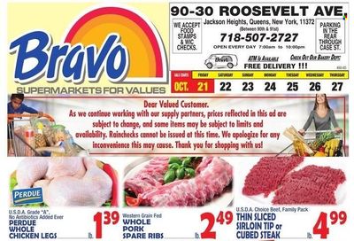 Bravo Supermarkets (CT, FL, MA, NJ, NY, PA) Weekly Ad Flyer Specials October 21 to October 27, 2022