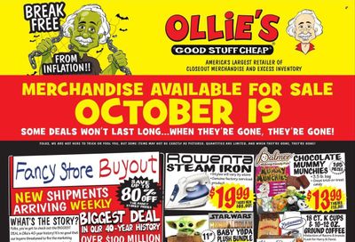 Ollie's Bargain Outlet Weekly Ad Flyer Specials October 20 to October 26, 2022