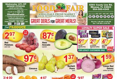 Food Fair Fresh Market (FL) Weekly Ad Flyer Specials October 20 to October 26, 2022
