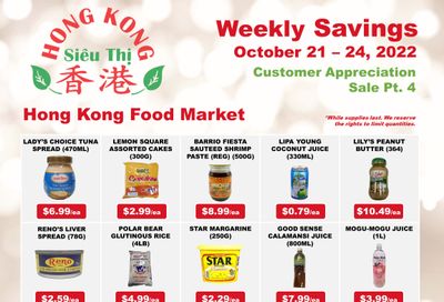 Hong Kong Food Market Flyer October 21 to 24