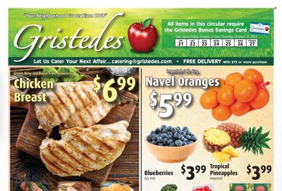 Gristedes (NY) Weekly Ad Flyer Specials October 21 to October 27, 2022