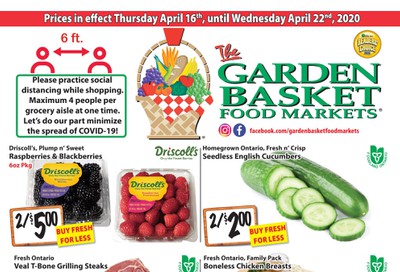 The Garden Basket Flyer April 16 to 22