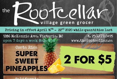 The Root Cellar Flyer April 16 to 22