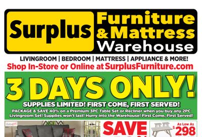 Surplus Furniture & Mattress Warehouse (St. Catharines) Flyer October 24 to 30