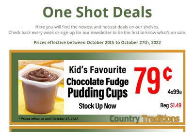 Country Traditions One-Shot Deals Flyer October 20 to 27