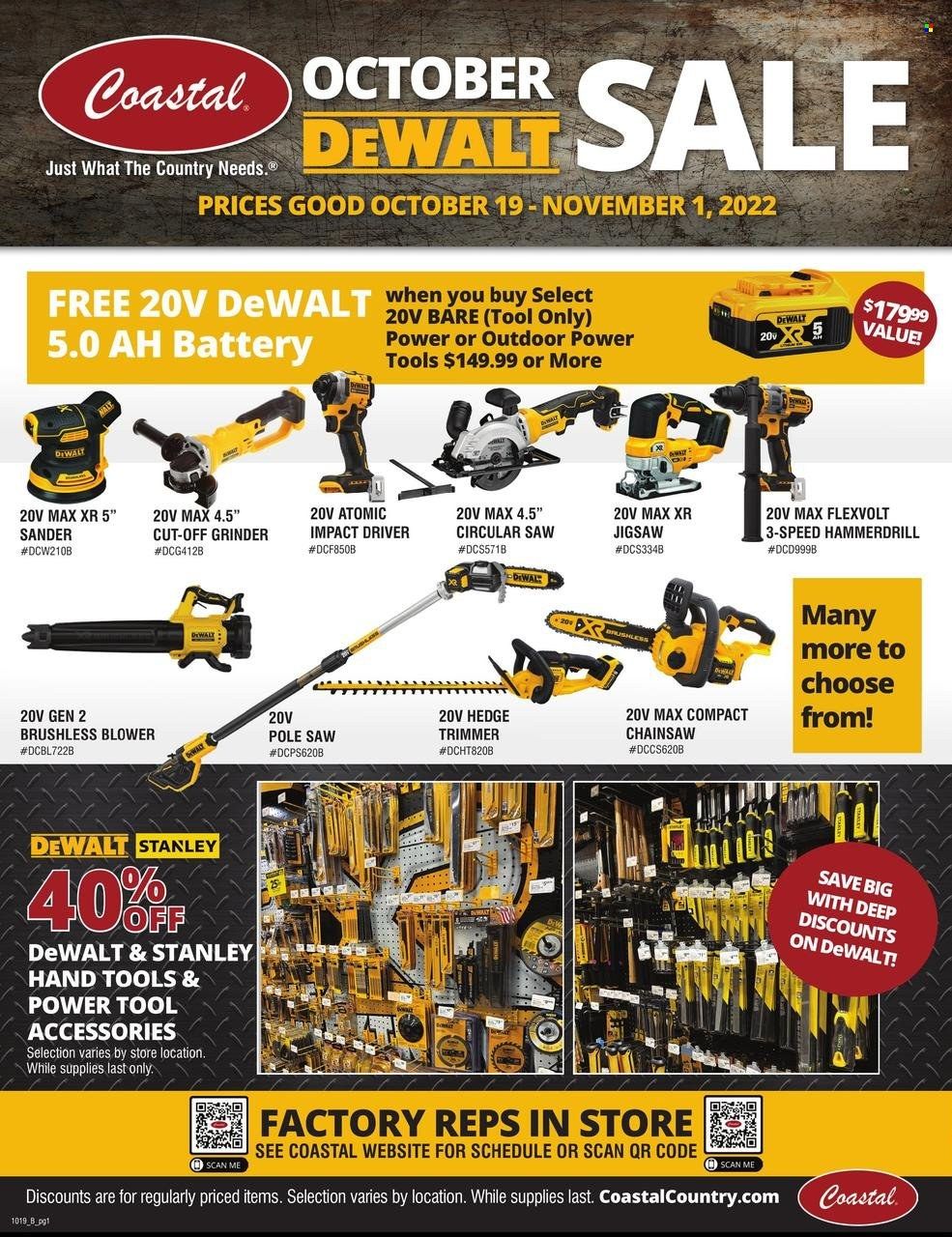 Coastal Farm & Ranch Weekly Ad Flyer Specials October 19 to November 1, 2022