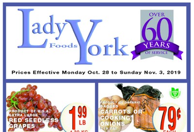 Lady York Foods Flyer October 28 to November 3