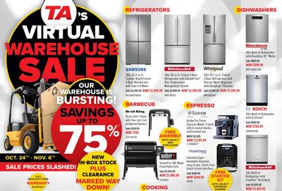TA Appliances & Barbecues Flyer October 24 to November 6