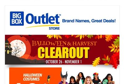 Big Box Outlet Store Flyer October 26 to November 1