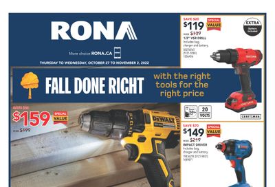 Rona (West) Flyer October 27 to November 2