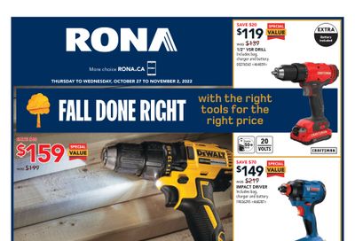 Rona (Atlantic) Flyer October 27 to November 2