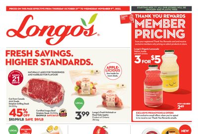 Longo's Flyer October 27 to November 9