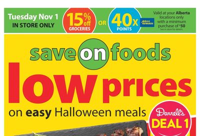 Save on Foods (AB) Flyer October 27 to November 2