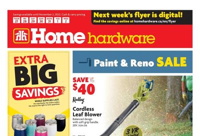 Home Hardware (Atlantic) Flyer October 27 to November 2
