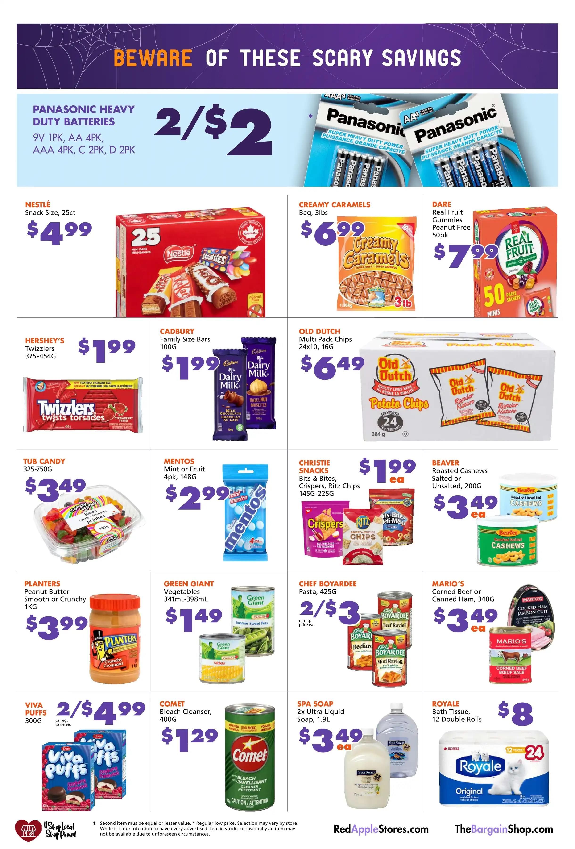 The Bargain Shop & Red Apple Stores Flyer October 27 to 31