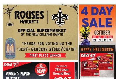 Rouses Markets (AL, LA, MS) Weekly Ad Flyer Specials October 26 to November 2, 2022