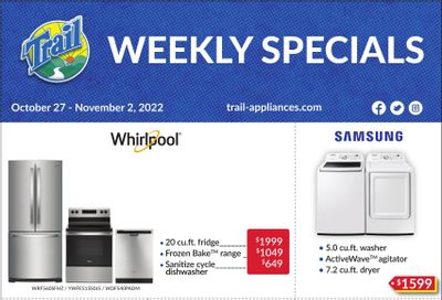 Trail Appliances (AB & SK) Flyer October 27 to November 2