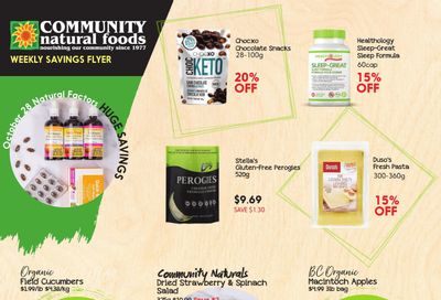 Community Natural Foods Flyer October 27 to November 2