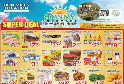 Sunny Foodmart (Don Mills) Flyer October 28 to November 3