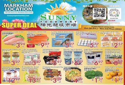 Sunny Foodmart (Markham) Flyer October 28 to November 3