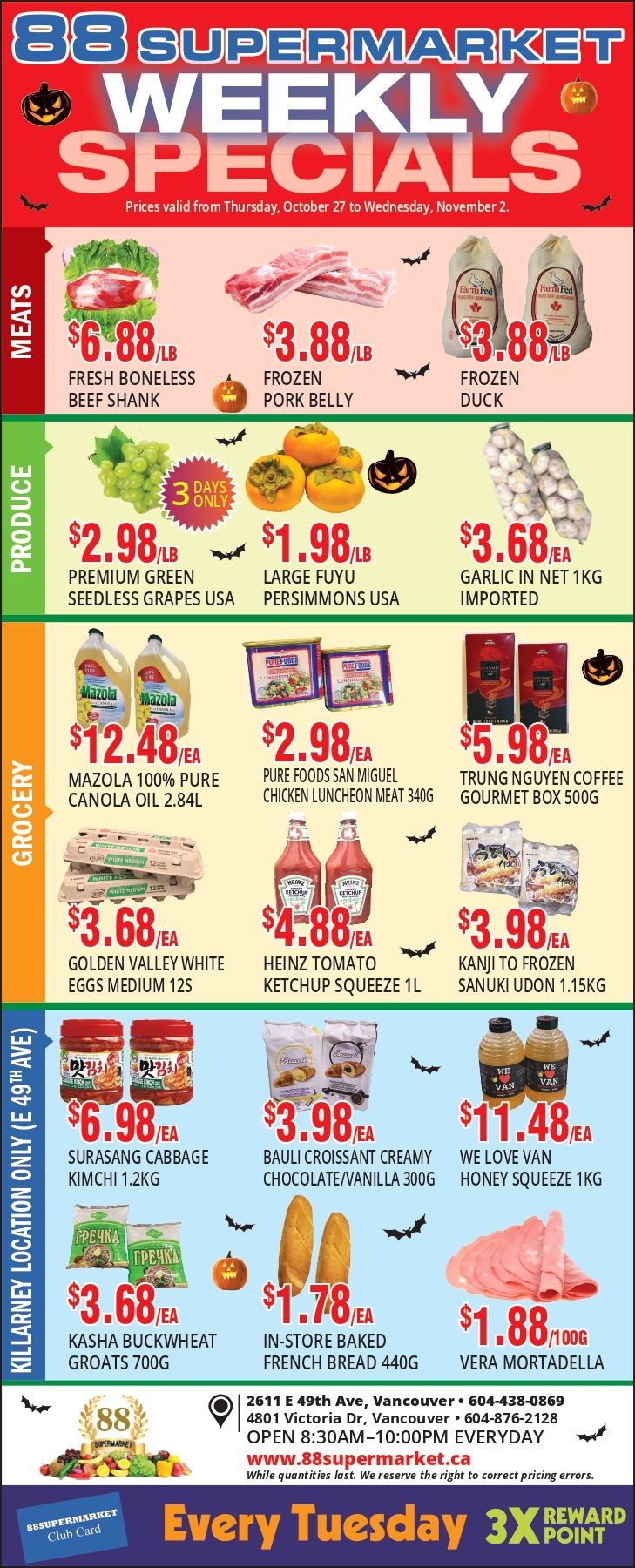 88 Supermarket Flyer October 27 to November 2