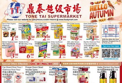 Tone Tai Supermarket Flyer October 28 to November 3