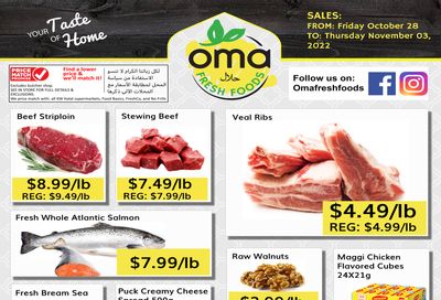 Oma Fresh Foods Flyer October 28 to November 3