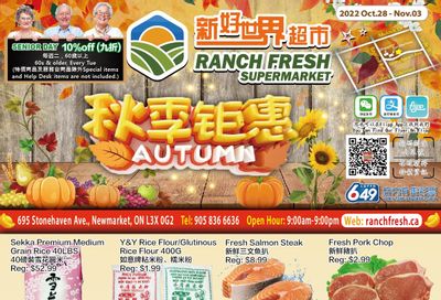 Ranch Fresh Supermarket Flyer October 28 to November 3