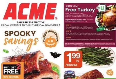 ACME (DE, NJ, NY, PA) Weekly Ad Flyer Specials October 28 to November 3, 2022