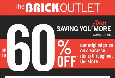 The Brick Outlet Flyer November 1 to 3