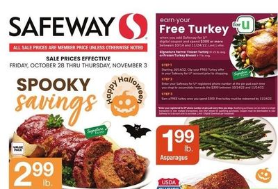 Safeway (MD, VA) Weekly Ad Flyer Specials October 28 to November 3, 2022