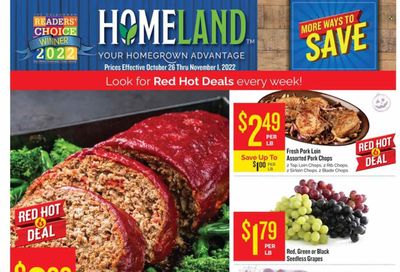 Homeland (OK, TX) Weekly Ad Flyer Specials October 26 to November 1, 2022