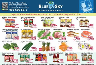 Blue Sky Supermarket (Pickering) Flyer October 28 to November 3