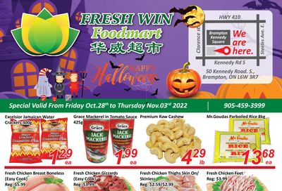 Fresh Win Foodmart Flyer October 28 to November 3