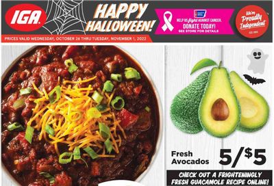 IGA (IN) Weekly Ad Flyer Specials October 26 to November 1, 2022