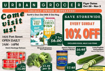 Urban Grocer Flyer October 28 to November 3