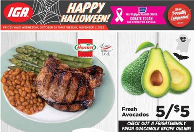 IGA (IN) Weekly Ad Flyer Specials October 26 to November 1, 2022