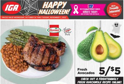 IGA (OH) Weekly Ad Flyer Specials October 26 to November 1, 2022