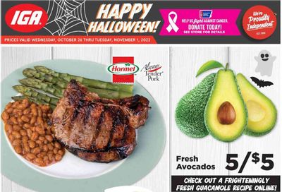 IGA (IN) Weekly Ad Flyer Specials October 26 to November 1, 2022