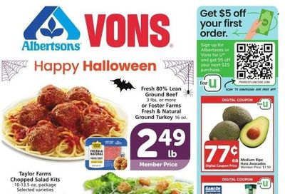 Vons (CA) Weekly Ad Flyer Specials October 26 to November 1, 2022